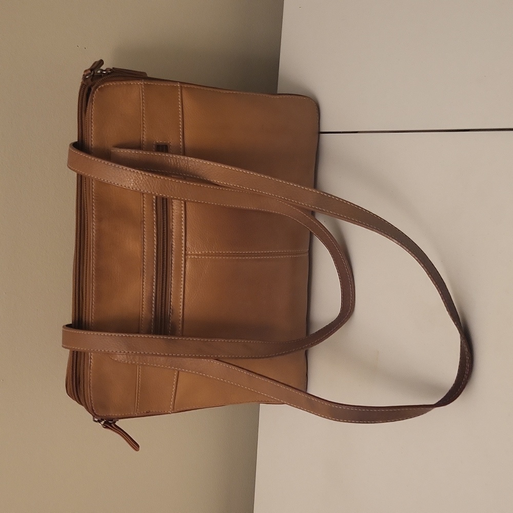Tignanello Brown / Tan Shoulder Purse - Picture 2 of 10